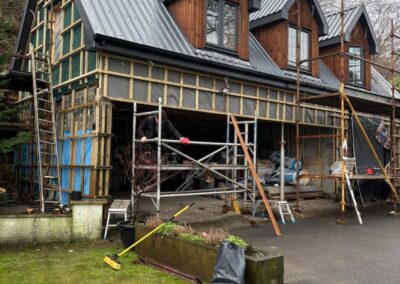 Garage conversion Langbank with three dormers