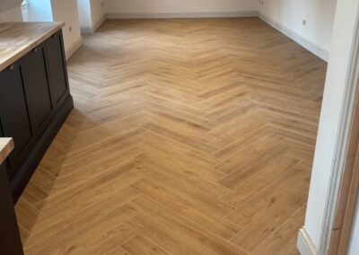 Fitted kitchen in completed Langbank loft conversion